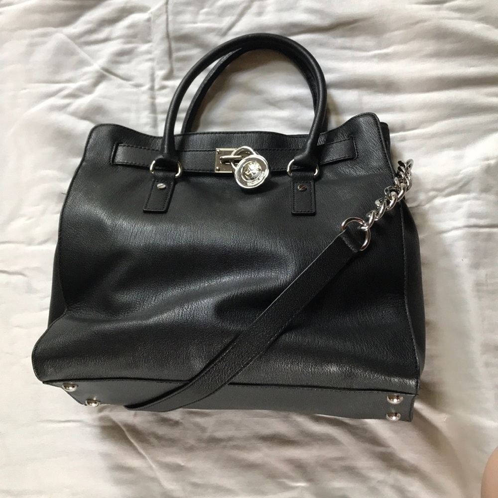 Michael Kors Black soft Leather Hamilton